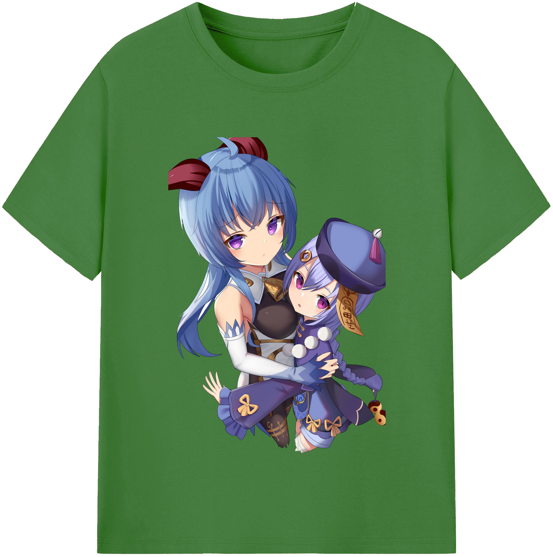 げんし神 甘雨 かんう genshin Ganyu レディースカジュアルプリントTシャツ（綿100％）
